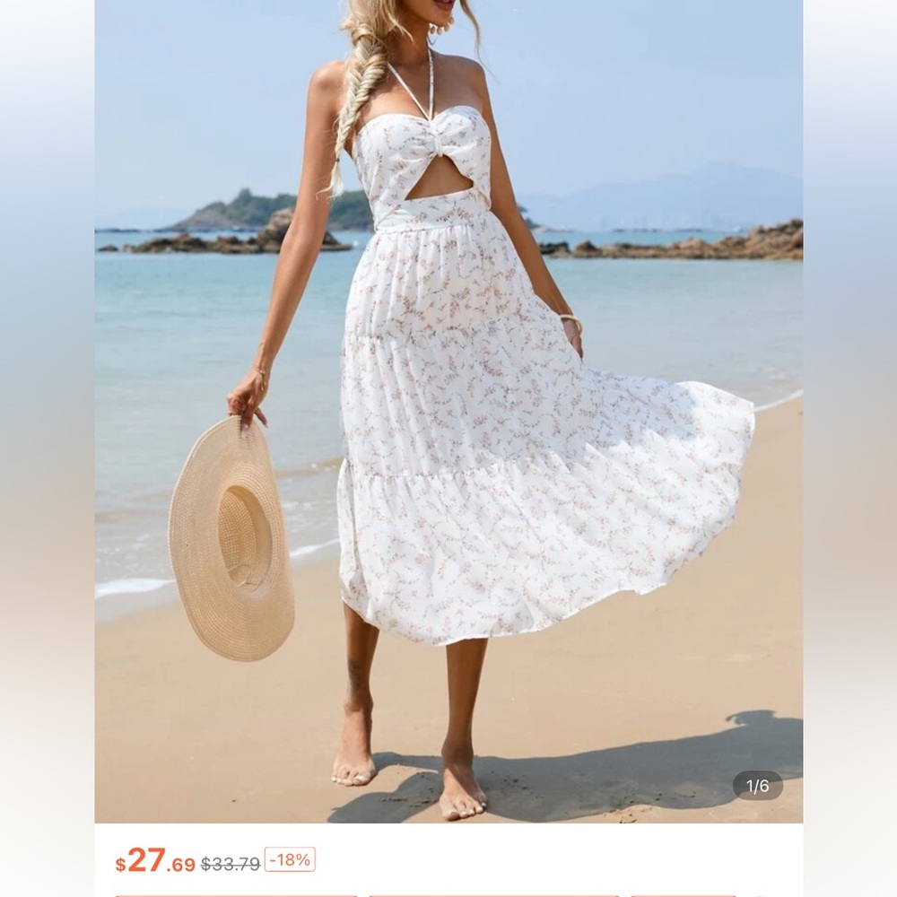 Elegant White Floral Skirt